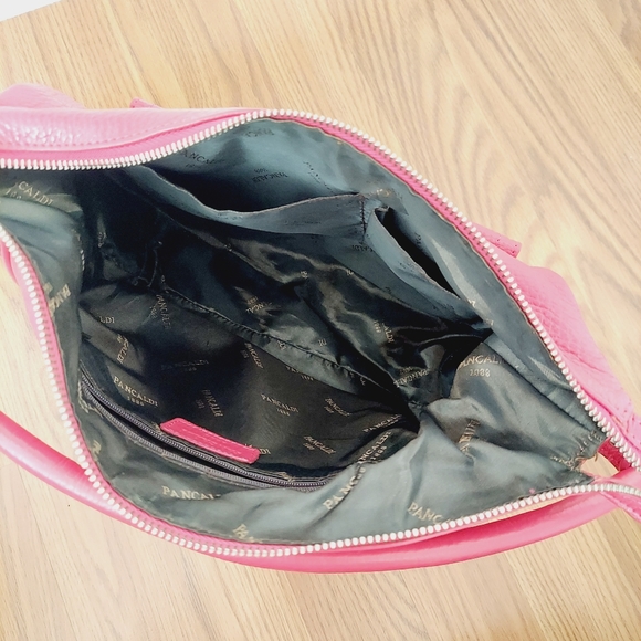 Pancaldi1888 Pink Leather Handbag Hobo Bag - Picture 7 of 11